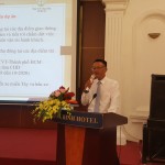 Ông Hồ Quý Vinh - Đội trưởng bến xe buýt Sài Gòn chia sẻ kết quả thực hiện tại Hội thảo