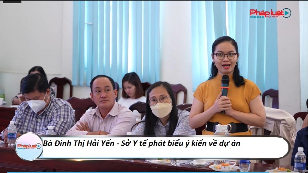 Bà Đinh Thị Hải Yến - Sở Y tế phát biểu ý kiến về dự án